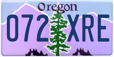 OR license plate 072XRE