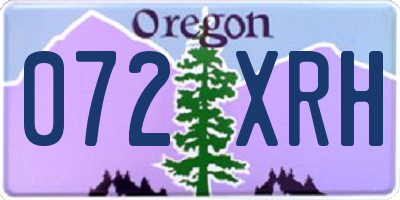 OR license plate 072XRH