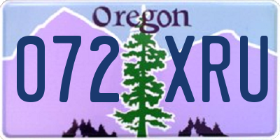 OR license plate 072XRU