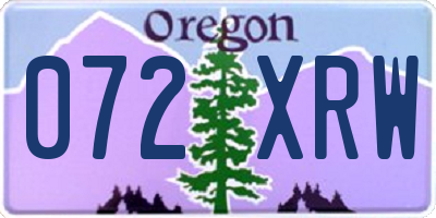 OR license plate 072XRW
