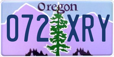 OR license plate 072XRY