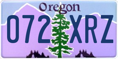 OR license plate 072XRZ