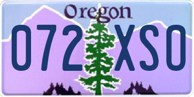 OR license plate 072XSO
