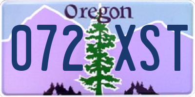 OR license plate 072XST
