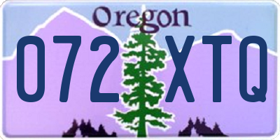 OR license plate 072XTQ