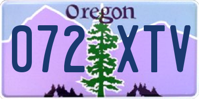 OR license plate 072XTV