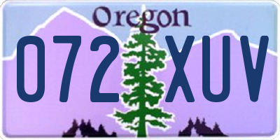 OR license plate 072XUV