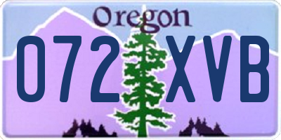 OR license plate 072XVB