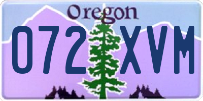 OR license plate 072XVM