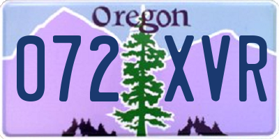 OR license plate 072XVR