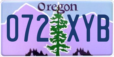 OR license plate 072XYB