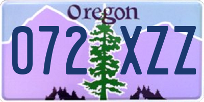 OR license plate 072XZZ