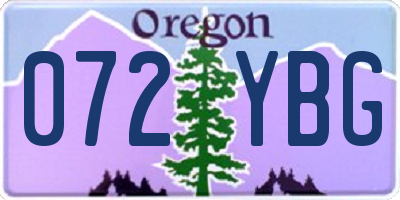 OR license plate 072YBG