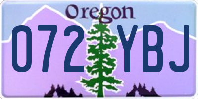 OR license plate 072YBJ