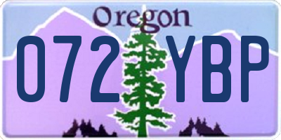 OR license plate 072YBP