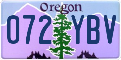 OR license plate 072YBV