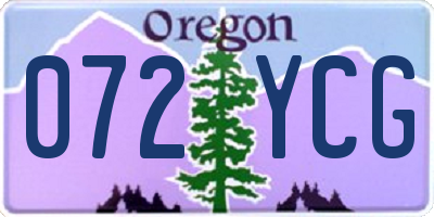 OR license plate 072YCG