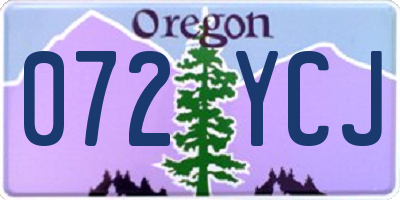OR license plate 072YCJ