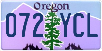 OR license plate 072YCL