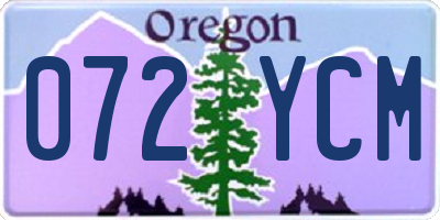 OR license plate 072YCM