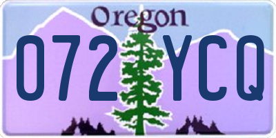 OR license plate 072YCQ