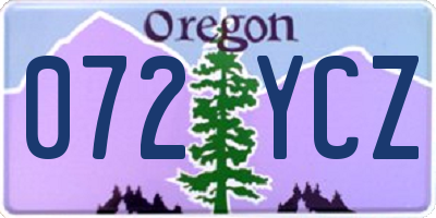OR license plate 072YCZ