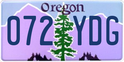 OR license plate 072YDG
