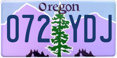 OR license plate 072YDJ