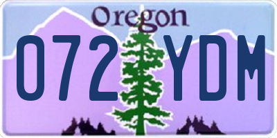OR license plate 072YDM