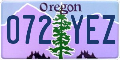 OR license plate 072YEZ
