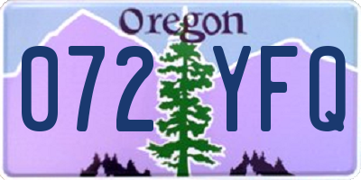 OR license plate 072YFQ
