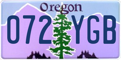 OR license plate 072YGB