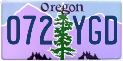 OR license plate 072YGD