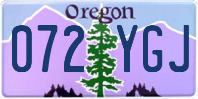 OR license plate 072YGJ