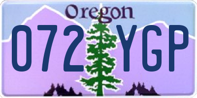 OR license plate 072YGP