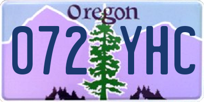 OR license plate 072YHC