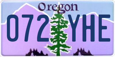 OR license plate 072YHE