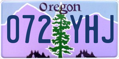 OR license plate 072YHJ