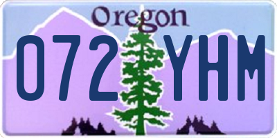 OR license plate 072YHM