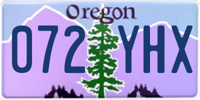 OR license plate 072YHX