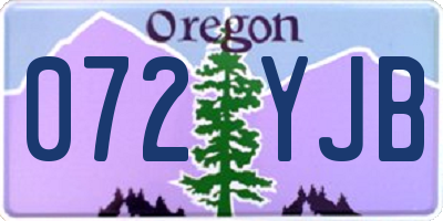 OR license plate 072YJB