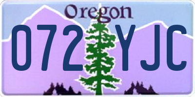 OR license plate 072YJC