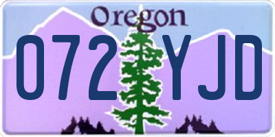 OR license plate 072YJD