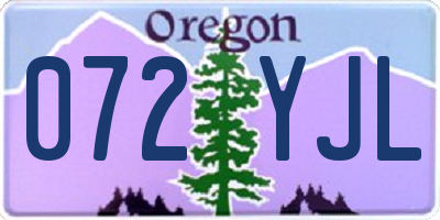 OR license plate 072YJL