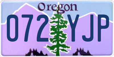 OR license plate 072YJP