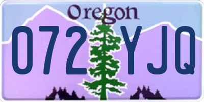 OR license plate 072YJQ