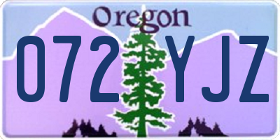 OR license plate 072YJZ