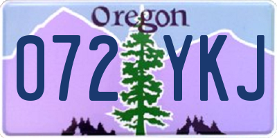 OR license plate 072YKJ