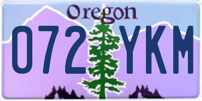 OR license plate 072YKM