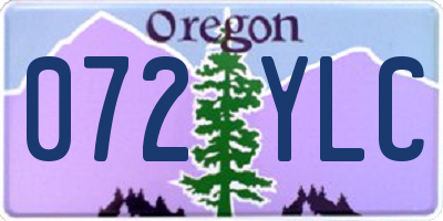 OR license plate 072YLC